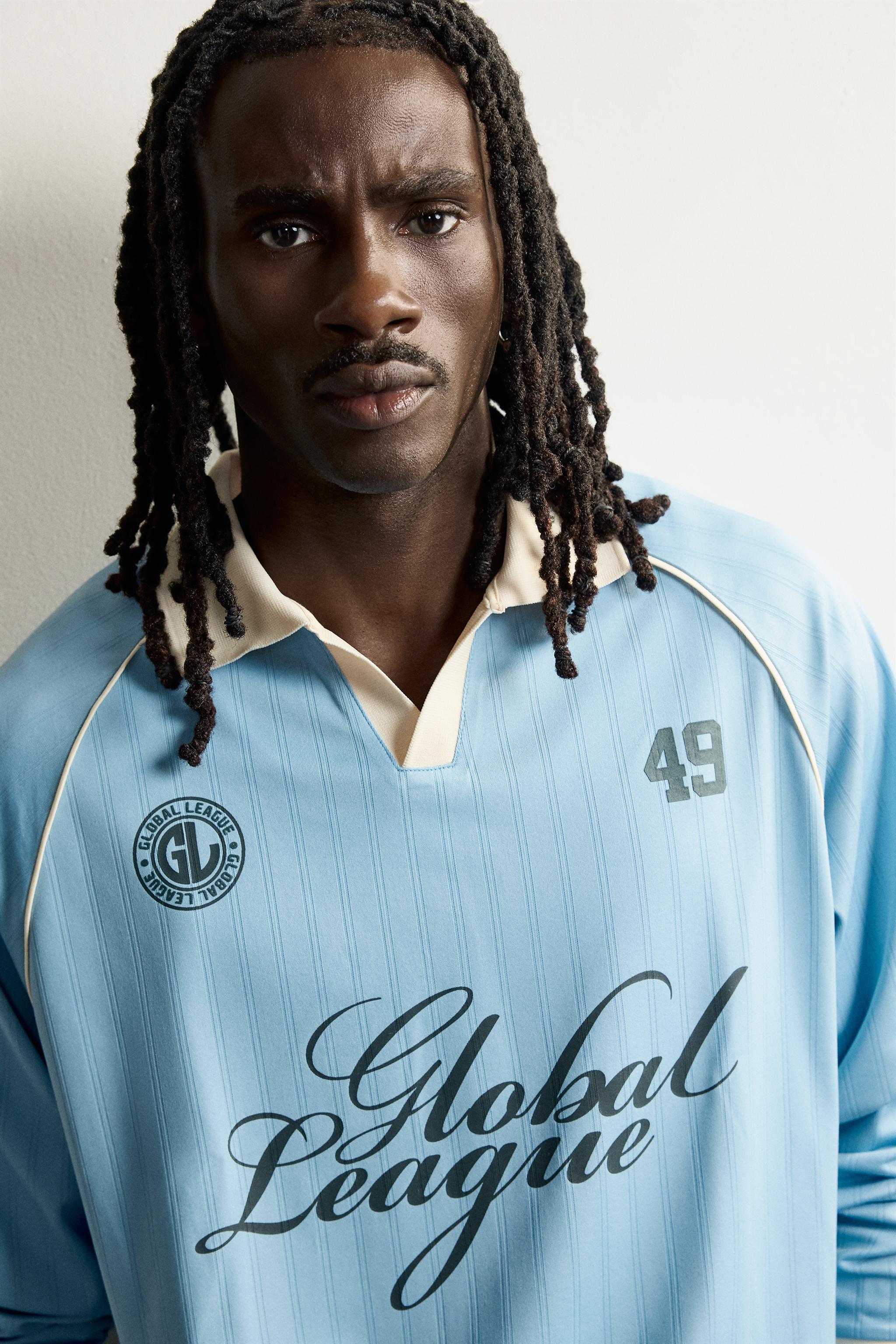 RELAXED FIT RETRO SOCCER TECHNICAL POLO